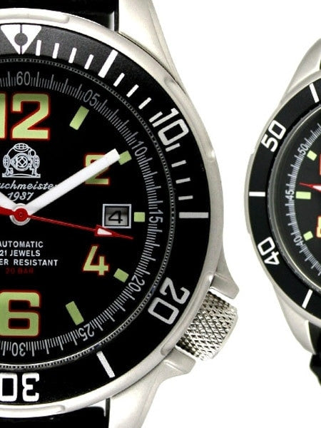 Tauchmeister T0207 XL Miyota 8215 Automatic Dive Watch, Offset Crown