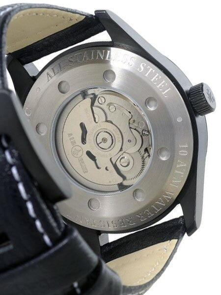 Air Blue Bravo Automatic Pilot Watch with 44mm PVD Case, Sapphire Crystal #BRAVOAUTOPVDWHTBLK