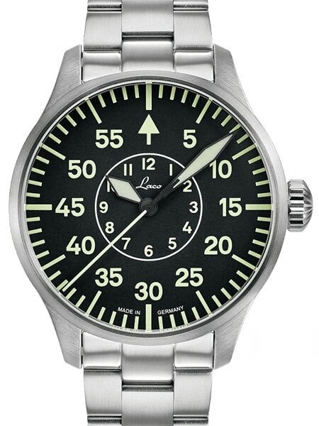 Laco 42mm Faro Type-B Dial Automatic Pilot Watch, Sapphire Crystal #861891