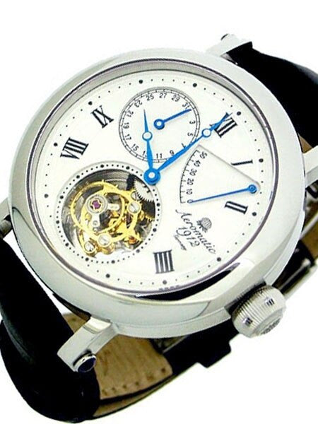 Aeromatic 1912 Flying Minute Tourbillon Hand Wind Watch with Power Reserve #A1277