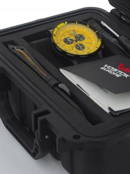 Vostok-Europe Anchar Mens Chronograph Dive Watch with Tritium Tube Illumination #5104185