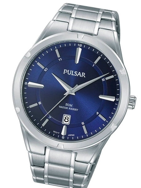 Pulsar Quartz Watch with 42mm Case and Radiant Blue Dial #PS9521