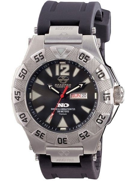 Reactor Gamma Ti 300 Meter Dive Watch with Never Dark Illumination and Titanium Case #52801