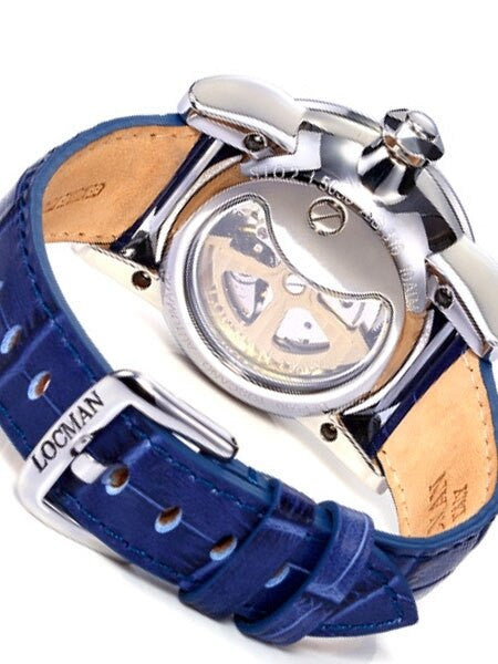 Locman Toscano Collection 100 Meter Automatic Watch with 42mm Stainless Steel Case #0590V05-00BLPSB