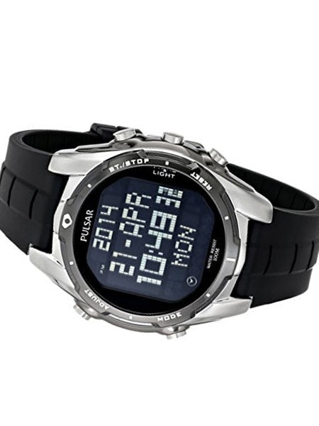 Pulsar Digital Quartz Watch with Countdown Timer, World Time, Alarm, and Stopwatch #PQ2003