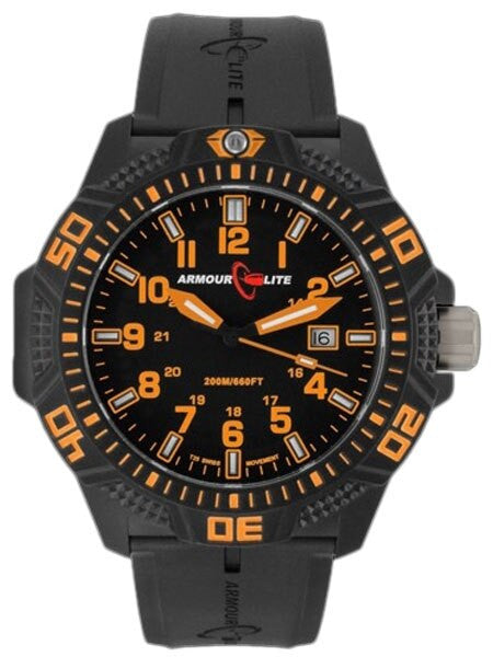 Armourlite Caliber Series Black Dial Watch with Tritium Illumination and Sapphire Crystal #AL612