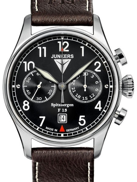 Junkers Spitzbergen F13 Mechanical Chronograph Watch, Sapphire Crystal #6110-2