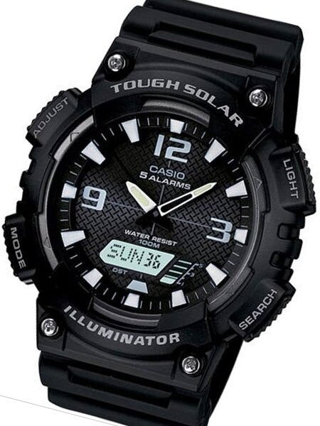 Casio Tough Solar-Light Powered Analog-Digital Watch with Alarm and Stopwatch #AQ-S810W-1AV