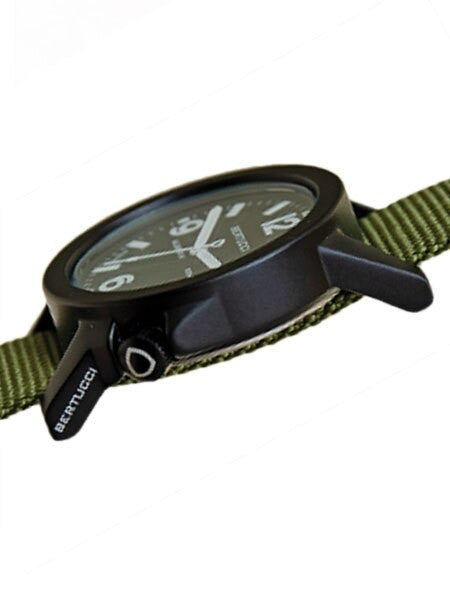 Bertucci Experior Anodized Aluminum Unibody Watch with Nylon Strap #16501 crown