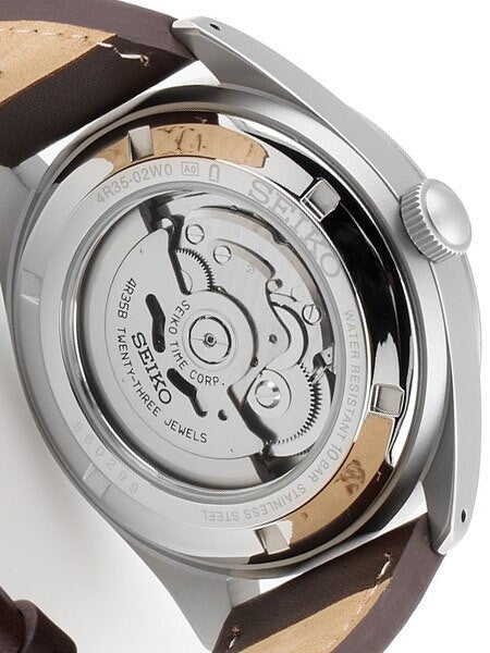 Seiko NEO Sports, Automatic Watch with Brown Leather Strap, Biege Dial #SRPC87K1