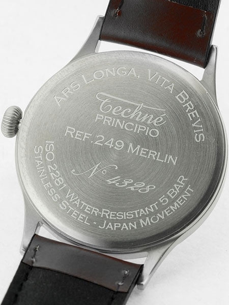Techne 38mm Merlin Quartz Aviator Watch with Onion Crown and Small Seconds #249.061