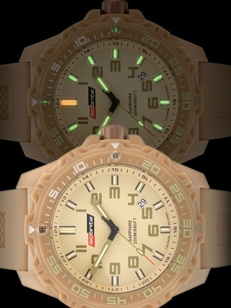 Armourlite Isobrite Tan Valor Watch with T-100 Tritium Illumination and Sapphire Crystal #ISO305