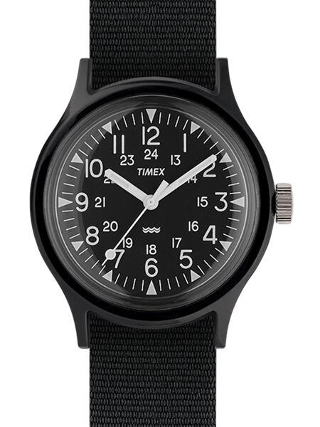 Timex 36mm MK1 Resin Quartz Watch with Black Dial and Nylon Strap #TW2R13800VQ