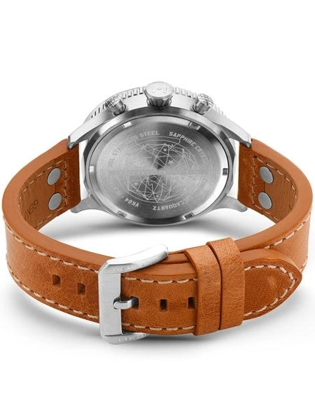 HEMEL Mecaquartz Chronograph Watch with 60-Minute Ceramic Bezel and Sapphire Crystal #HFUSAF1E