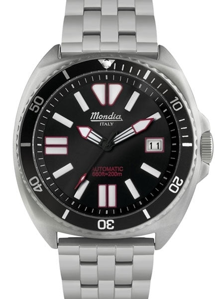 Mondia 200 Meter Automatic Dive Watch with Black Dial #MI788SS-BK-01BK-BM
