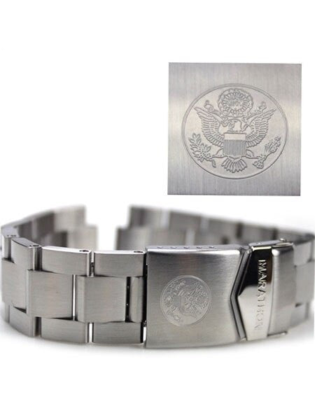 Marathon Brushed Finish Solid Link Bracelet #WW005007US (22mm)