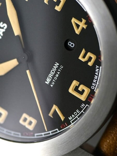 DIEVAS Meridian German Made Aviator Watch with Sapphire Crystal and 44mm Diameter Case 1