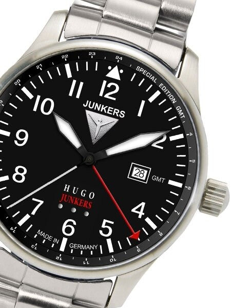 Junkers 150 Years Hugo Junkers Anniversary 40mm Quartz GMT Watch #6644M-2