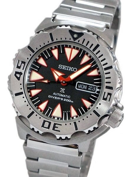 Seiko 2nd Generation Black-Red Monster with new 24-Jewel Automatic Movement #SRP313K2