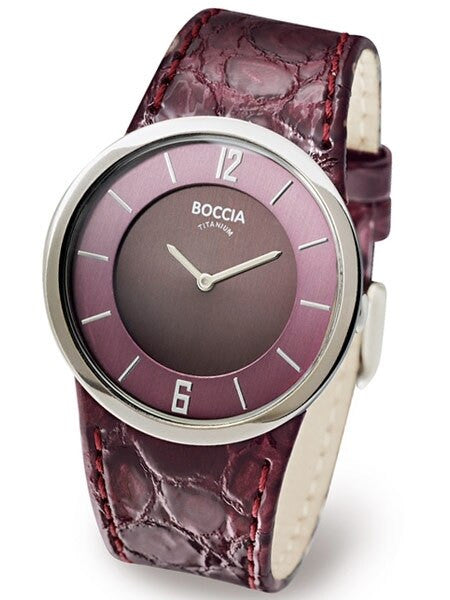 Boccia Ladies Quartz Watch with Titanium Case and Leather Band #3161-06