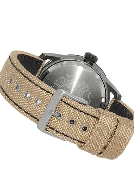 Citizen Eco-Drive Dial Pilot Watch with Black PVD Case and Tan Strap #AW1365-19P