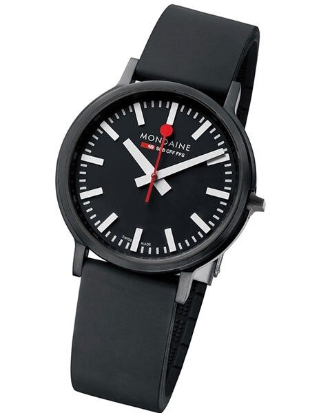 Mondaine Railways Stop2Go Swiss Quartz Watch with a 41mm Black PVD Case, Sapphire Crystal #A512-30358-64SPB