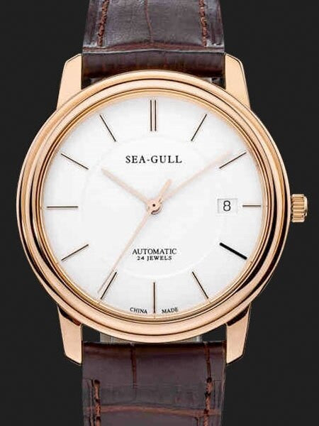 Sea-Gull 38mm Automatic Slim Dress Watch with Sapphire Crystal #M201SG
