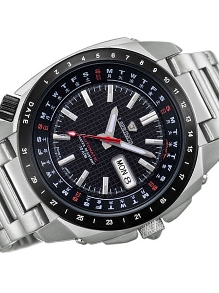 J. Springs Automatic 21-Jewel Retro-Future Watch with Day and Date, Black Dial #BEB069