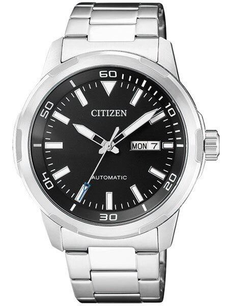 Citizen Automatic Black Dial Watch with Stainless Steel Bracelet #NH8370-86E