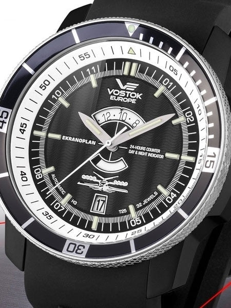 Vostok-Europe Ekranoplan Caspian Sea Monster Tritium Tube Dive Watch #5452109