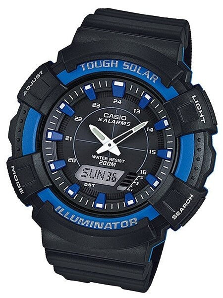 Casio Tough Solar-Light Powered Analog-Digital Watch with Alarm and Stopwatch #AD-S800-2A2V