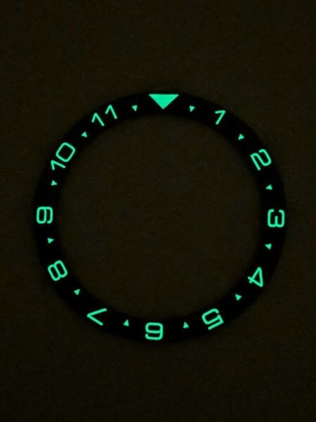 Ceramic Batman Luminous (Dual-Time) Bezel Insert for Seiko Turtle Watches #C13
