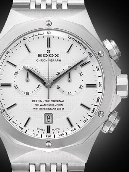 Edox Delfin Swiss Quartz Chronograph with Double Case Back #10108-3-AIN