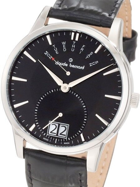 Claude Bernard Unique and Stylish Big Date and Pointer Day Watch #34004-3-NIN