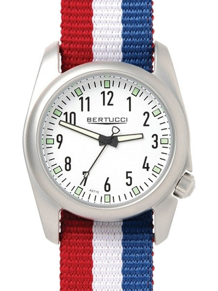 Bertucci Ventara Stainless Steel Field Watch with a DX3 Nylon Strap #11058