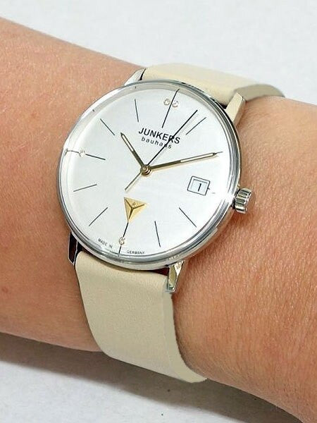 Junkers Lady Bauhaus Swiss Quartz Watch with Domed Hesalite Crystal #6073-5