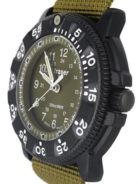 Traser Commander 100 Pro Military Black PVD Titanium Watch with Sapphire Crystal #100155