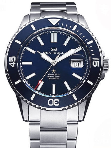 Sea-Gull 44mm Ocean Star Automatic Dive Watch with Sapphire Crystal #816.523blu