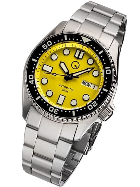 Islander 38mm Automatic Dive Watch with Solid-Link Bracelet, AR Sapphire Crystal, and Luminous Ceramic Bezel Insert #ISL-23