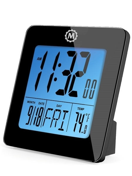 Marathon Desktop Clock with Calendar, Temperature, Alarm #CL030050K