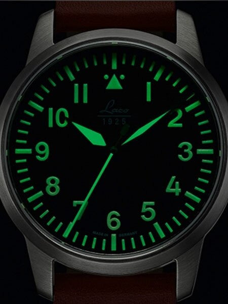 Laco 36mm Osaka Type A Dial Automatic Pilot Watch, New Sapphire Crystal #861798
