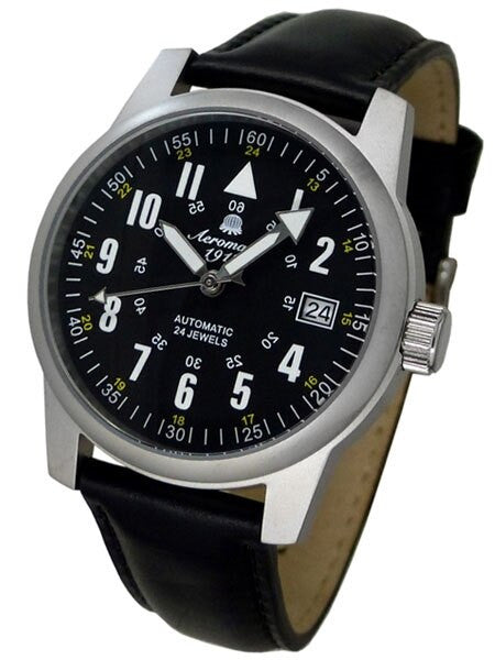 Aeromatic 1912 Automatic Aviator Watch with Black Strap #A1027 BlackX