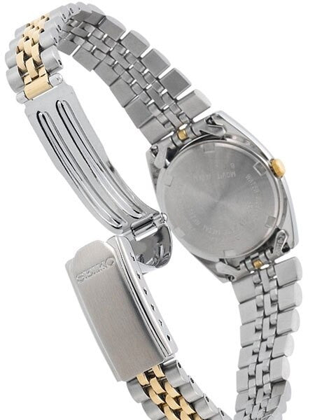 Seiko Two-Tone Women's Dress Watch with Goltone Hands and Markers #SWZ054