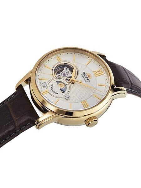 Orient Open-Heart Sun and Moon Automatic Watch with Hand Winding #RA-AS0004S10A