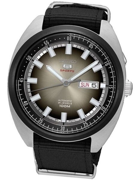 Seiko Sports 5 Automatic 24-Jewel Watch with a 44mm Turtle-Style Case #SRPB23K1