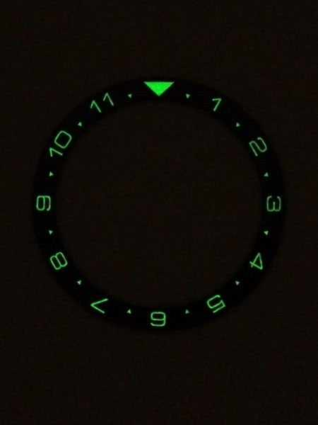 Black Ceramic Luminous (Dual-Time) Bezel Insert for Seiko Turtle Watches #C11