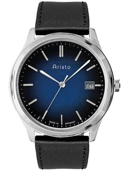 Aristo Blue Dial Dress Watch with Swiss Ronda Quartz Movement #4H196