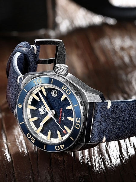 PHOIBOS Blue Proteus 300-Meter Automatic Dive Watch with AR Double Dome Sapphire Crystal #PY028B