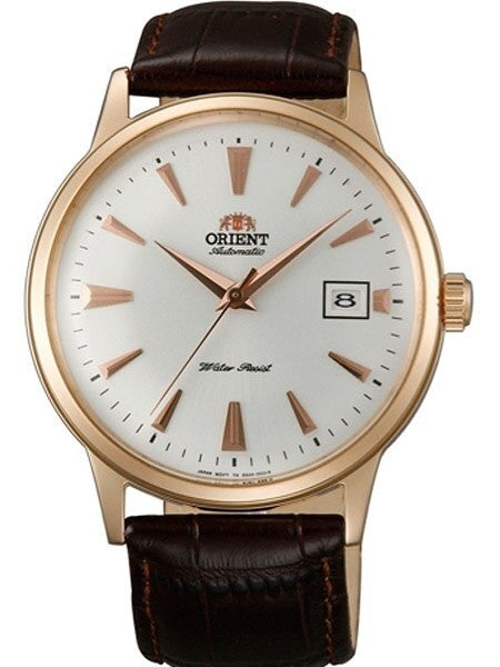 Orient Automatic Watch with White Dial, Rose Goldtone Case and Hour Markers #ER24002W