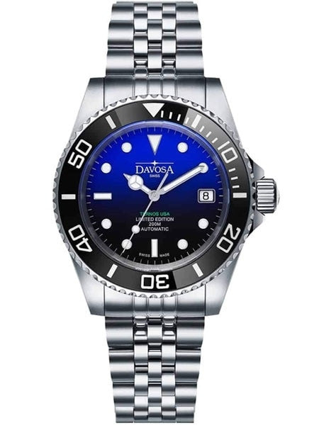Davosa USA Limited Edition 40mm Ternos Ceramic Automatic Dive Watch with Faded Blue Dial #16155599